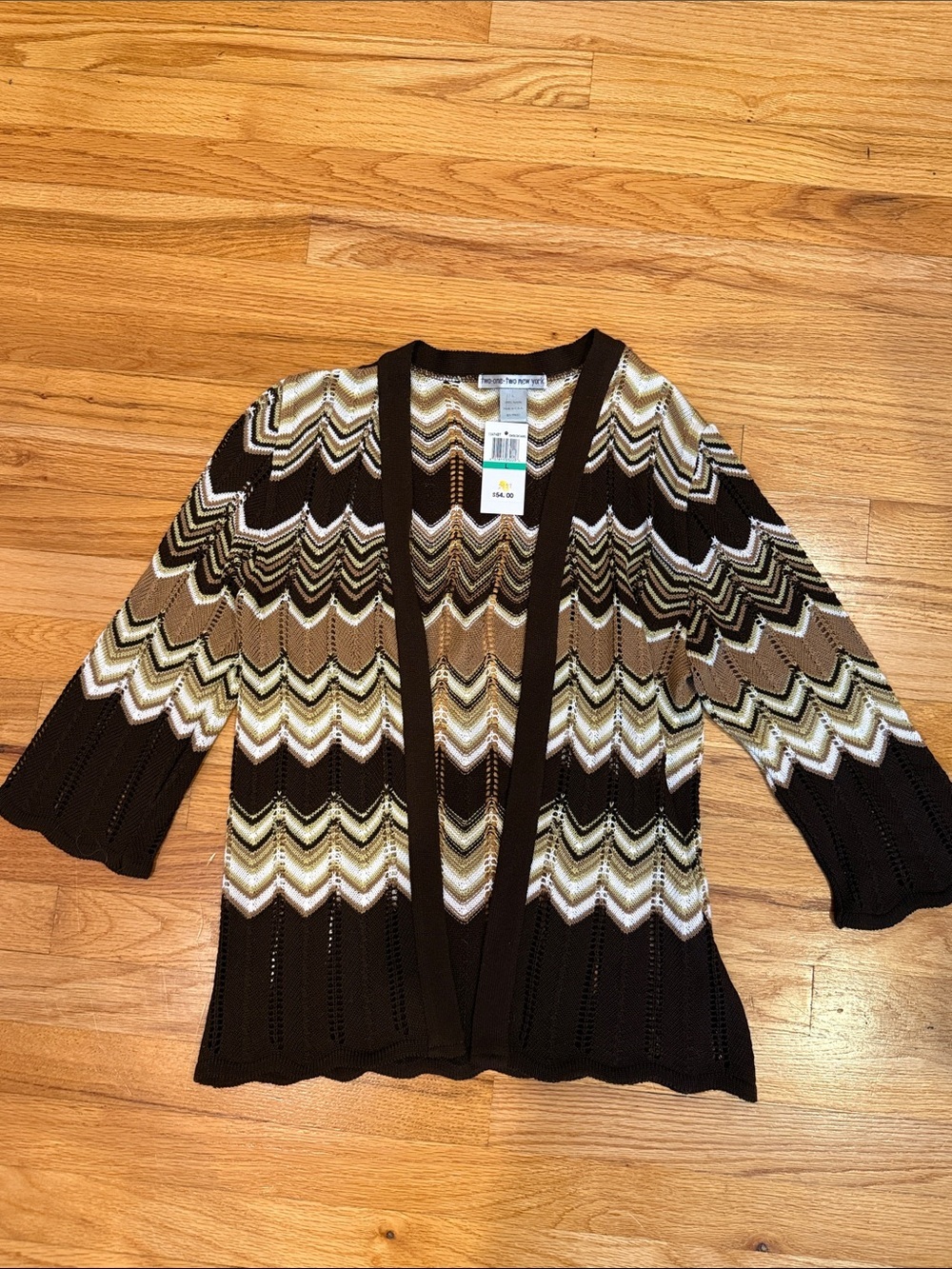 Women's Chevron Knit Cardigan Sweater